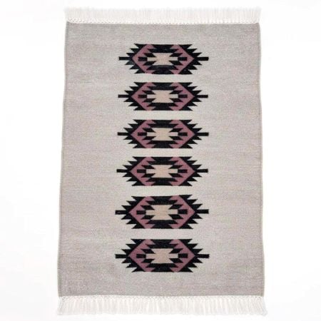 Handmade Wool Multicolor Vintage Dhurrie For Living Room